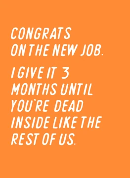 Cheeky New Job Card