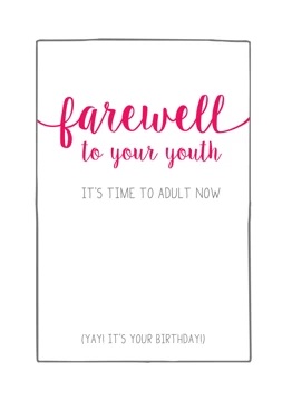 Farewell To Your Youth