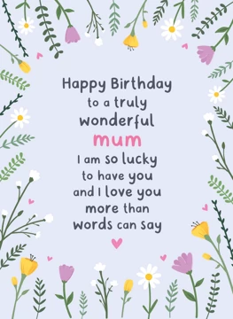 Heartfelt Birthday Card for Mum