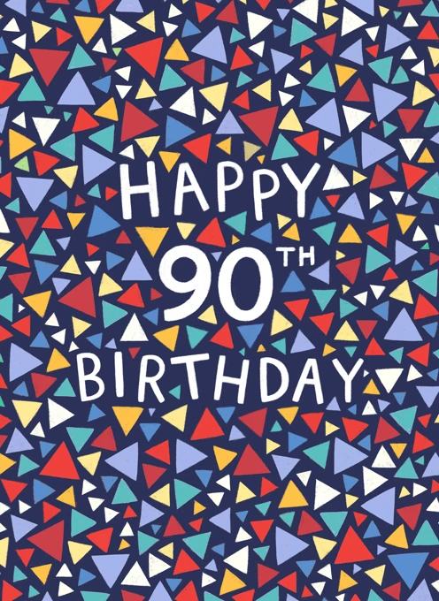 Geometric Happy 90th Birthday