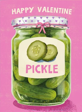 Happy Valentine Pickle Jar
