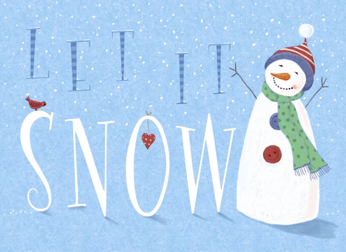 Let It Snow Christmas Snowman