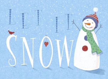 Let It Snow Christmas Snowman