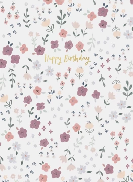 Happy Birthday Ditsy Floral Girly Wishes