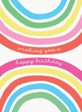 Double Rainbow Birthday card