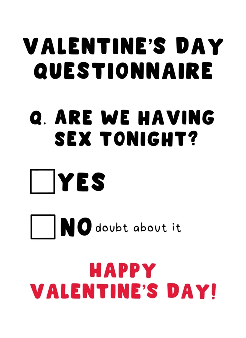 Valentine's Day Questionnaire