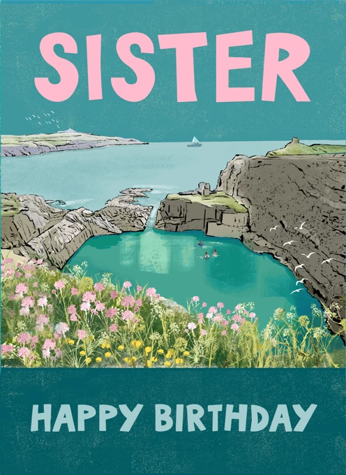 Sister - Happy Birthday Coastal View