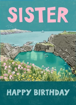 Sister - Happy Birthday Coastal View