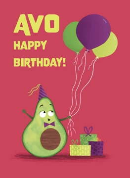 Avocado Birthday Card