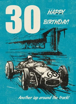 30th Birthday  Grand Prix Card