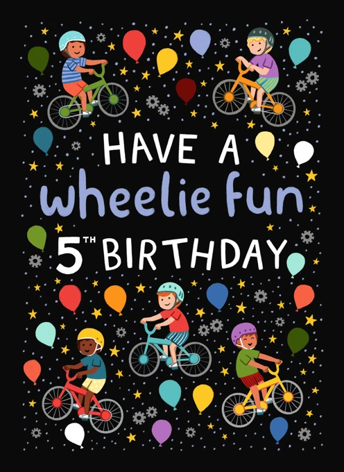 Have a Wheelie Fun 5th Birthday - Bicycle BMX