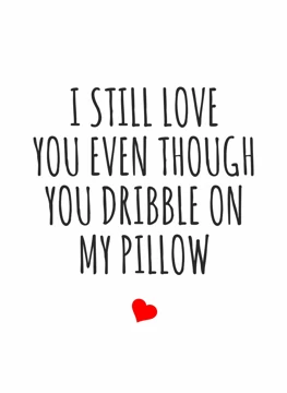 I Still Love You Even Though You Dribble On My Pillow
