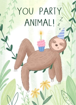 You Party Animal Sloth