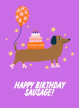 Happy Birthday Sausage Dog