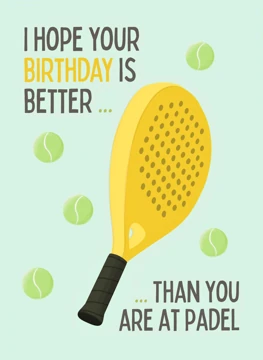 Funny Padel Birthday