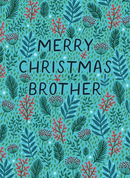 Floral Merry Christmas Brother