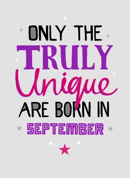 Truly Unique September Birthdays