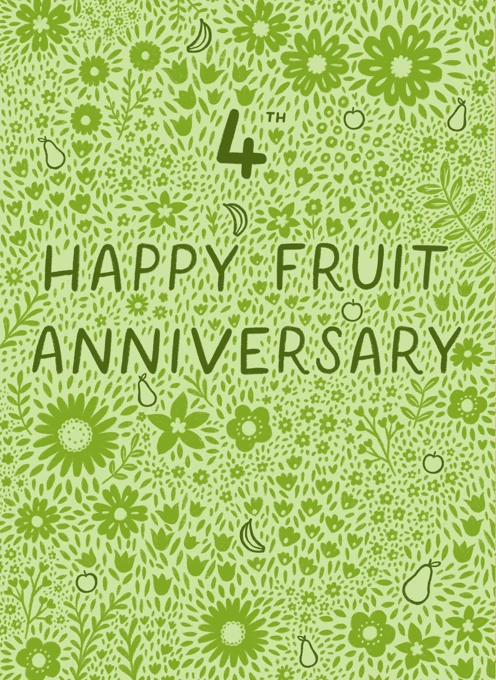 Happy 4th Fruit Wedding Anniversary