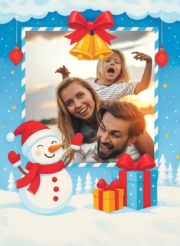 Christmas Snowman Photo Frame