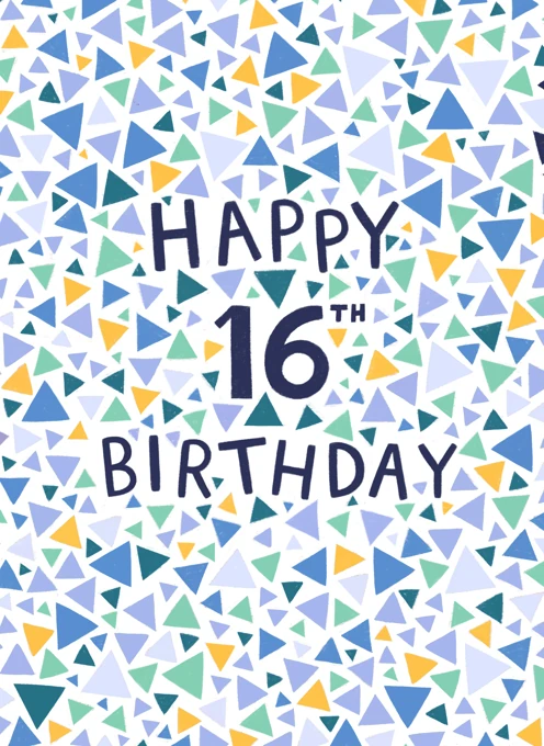 Geometric Happy 16th Birthday
