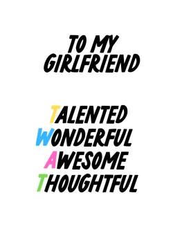 To My Girlfriend