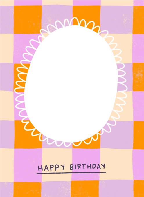 Happy Birthday Pastel Check