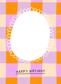 Happy Birthday Pastel Check