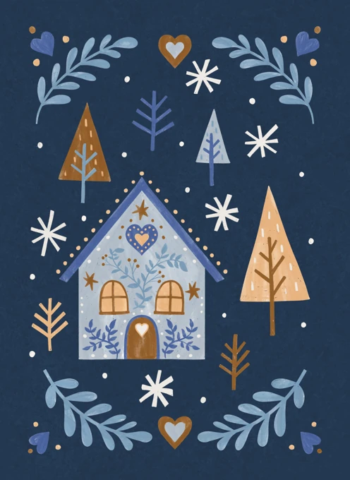 Cosy Winter Woodland Cottage