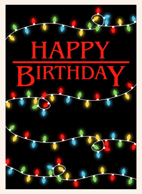 Happy Birthday - Festive Lights