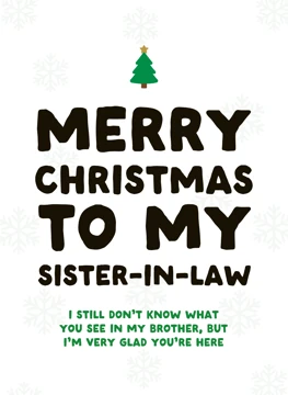 Merry Christmas to My Sister-in-Law