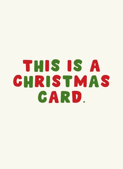 This Is A Christmas Card