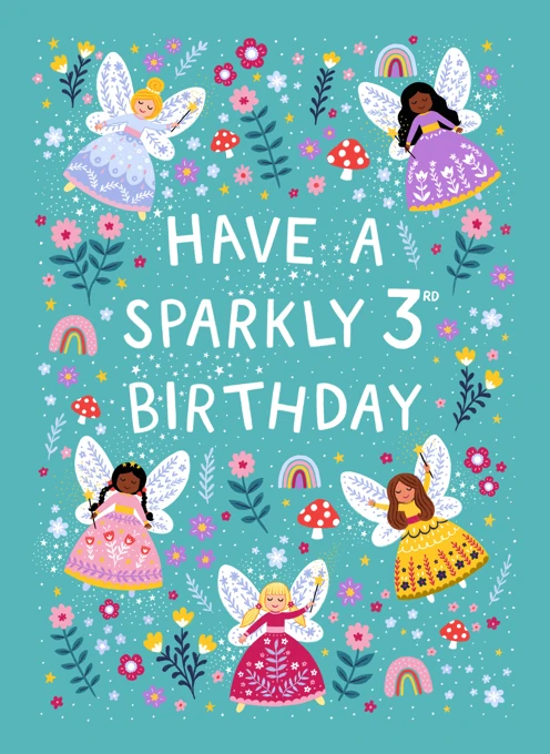 Have a Sparkly 3rd Birthday - Fairies