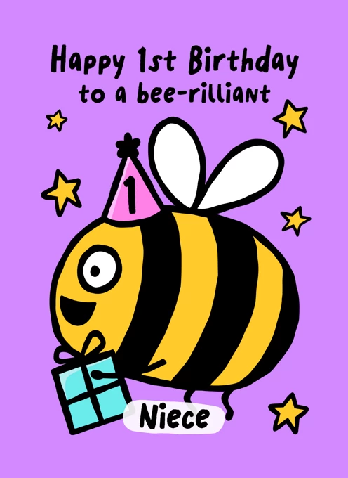 Bee 1st Birthday Niece