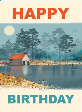 Happy Birthday Lakeside Scene