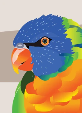 Colourful Spirit | Rainbow Lorikeet Art Card
