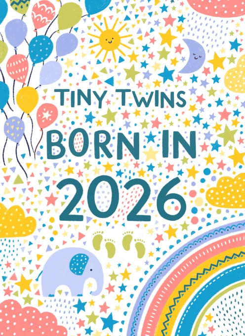 Tiny Twins Born in 2026 - Gender Neutral
