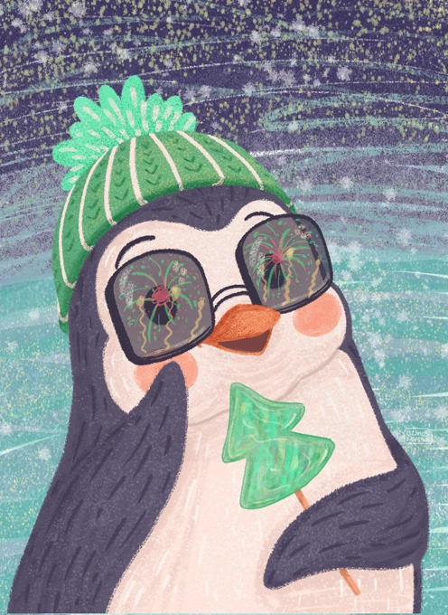 Penguin With Lollipop