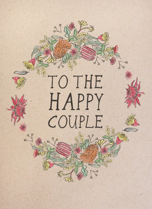 Happy Couple - Aussie Wreath