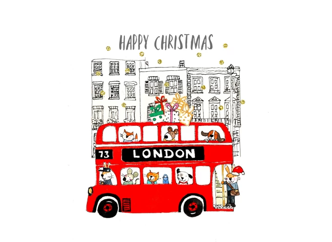 Happy Christmas London Gift Bus