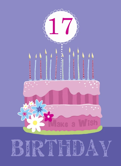 Make a Wish - 17th Birthday Pink Cake