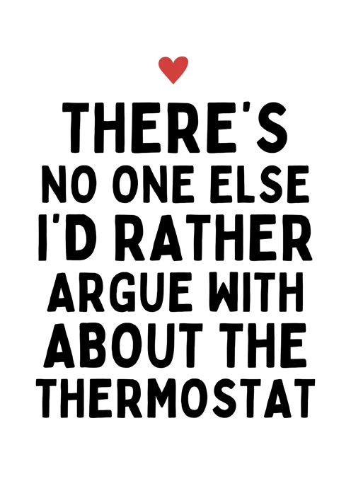 I'd Rather Argue About the Thermostat