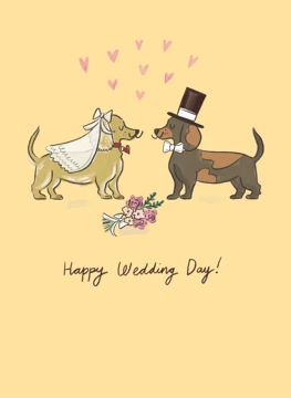 Happy Wedding Day-sausage dogs!