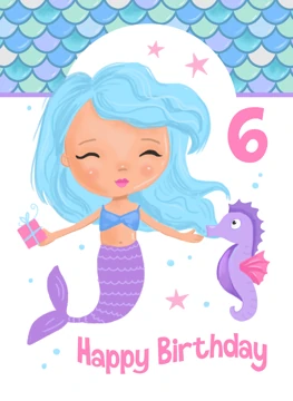 6th Birthday Mermaid