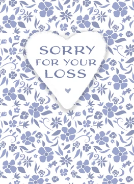 Sorry for Your Loss Sympathy Blue Floral Pattern