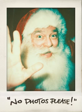 Retro Santa Polaroid - "No Photos Please!"
