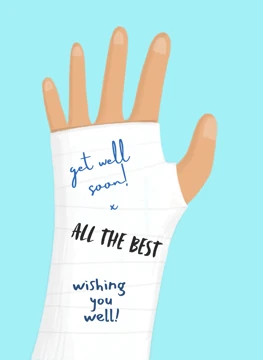 Get Well Soon Hand Cast