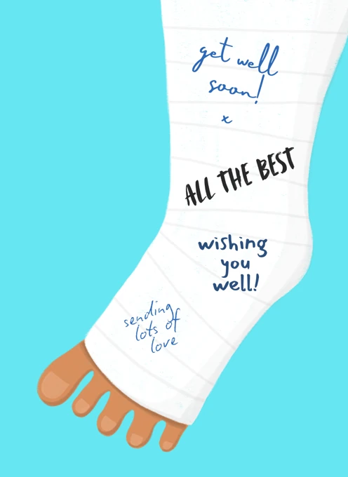 Get Well Soon Foot Cast