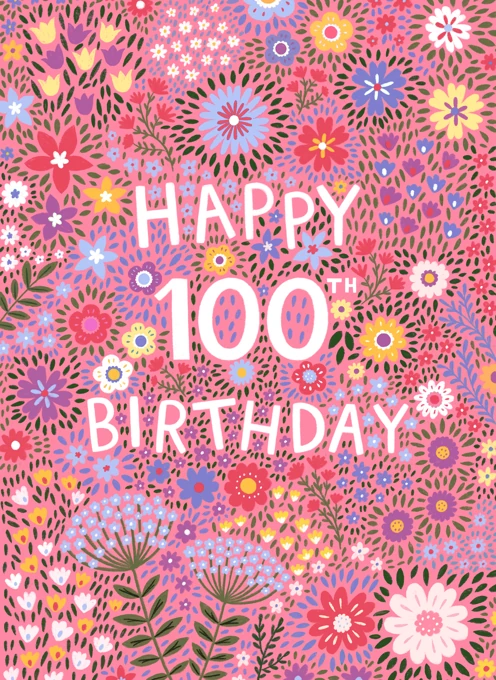 Floral - Happy 100th Birthday
