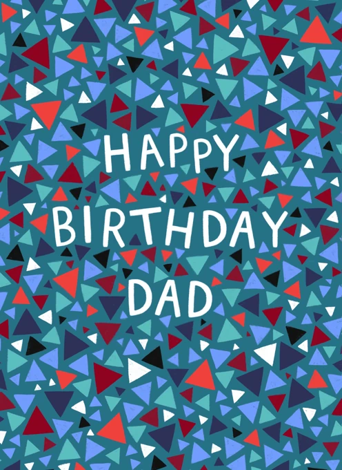 Geometric Happy Birthday Dad