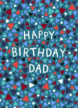 Geometric Happy Birthday Dad
